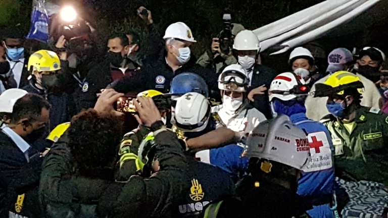 Así rescataron a trabajadores atrapados en mina de carbón de Lenguazaque, Cundinamarca