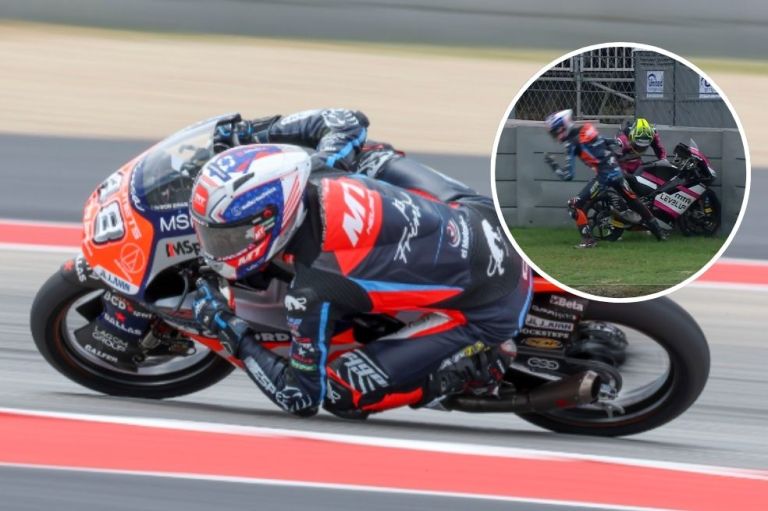 ¡Insólito! Piloto de Moto3 se cayó y al levantarse se confundió de moto: video