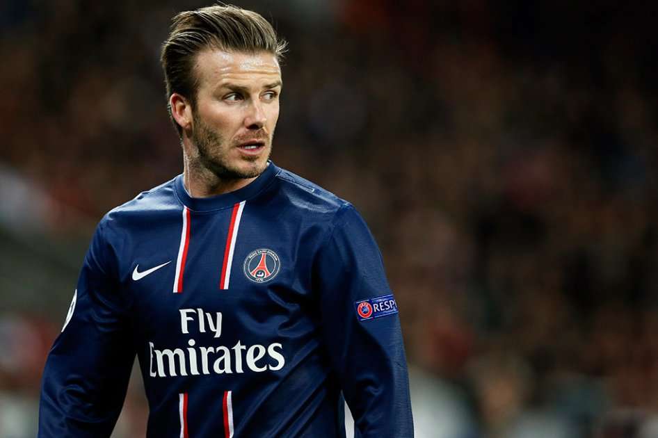 David Beckham fue titular frente al Barcelona. / AFP