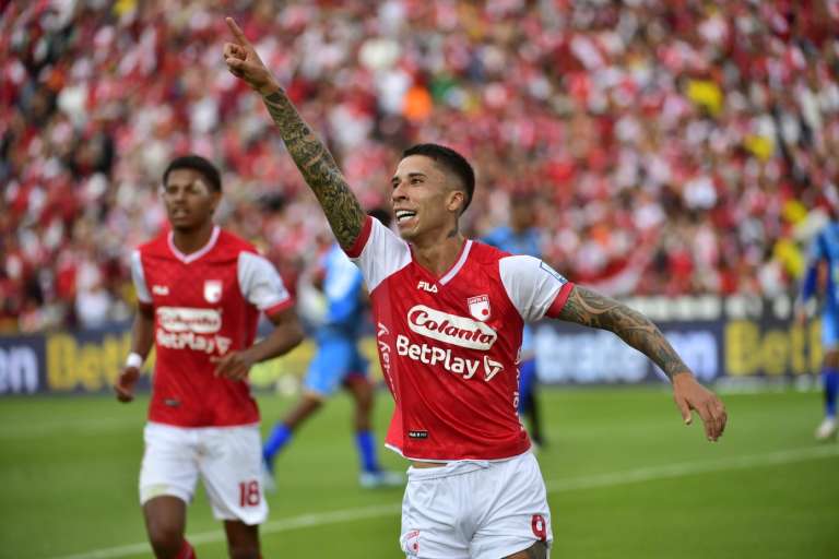 Agustín Rodríguez Rosano, uno de los goleadores de Santa Fe este sábado.