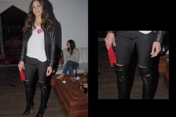Pantalones de cuero bien llevados
