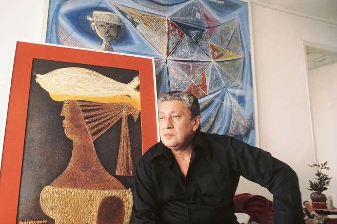 La obra de Rojas Herazo asimiló también el cubismo que derivaba en ocasiones hacia la abstracción de sus componentes estructurales.