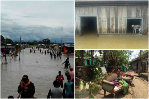 Las desoladoras imágenes que dejan las inundaciones en Chocó