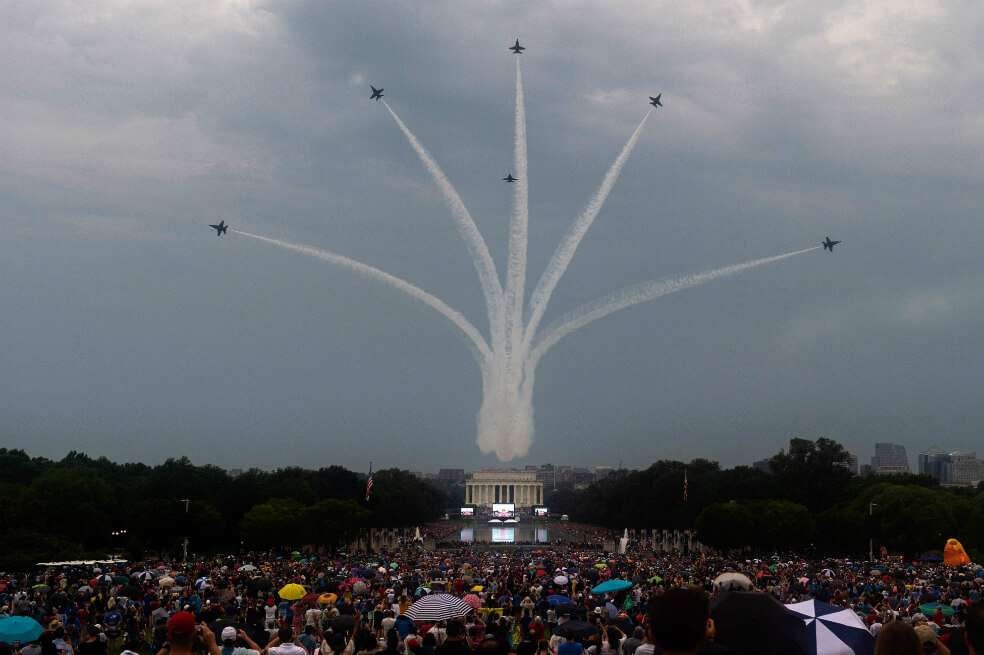 El despliegue de seguridad para el acto de celebración del Día de la Independencia impulsado por Trump le costó a Washington US$ 1.7 millones. / AFP