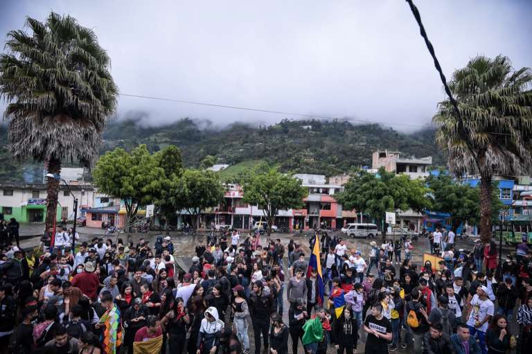 Jóvenes de 13 municipios del norte de Nariño y sur del Cauca se dieron cita este miércoles, en medio de otra jornada del paro nacional, para manifestarse.