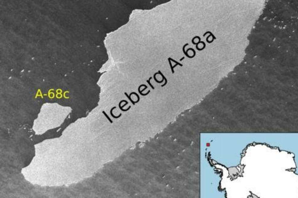 El fragmento se desprendió el 16 de abril. / Europa Press - Copernicus Sentinel / ESA