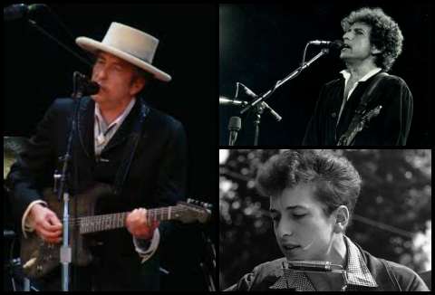 Siete fotos que resumen la carrera musical de Bob Dylan