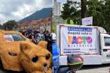 Le llaman la atención a Gustavo Bolívar en las marchas por carros con publicidad