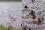 Así fue el rescate de una mujer que saltó con su hija de brazos al río Bogotá