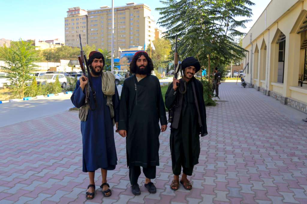 Kabul (Afghanistan), 14/08/2023.- Taliban security patrol on the streets on the eve of the second anniversary of taking over the government in Kabul, Afghanistan, 14 August 2023. The Taliban's ascent to power on 15 August 2021 has led to the strictest interpretation of Shariah or Islamic law, resulting in a complete reversal of the women's rights ensured in recent years. Meanwhile, the takeover has led to the country being isolated internationally, after the international community turned back on the new Taliban government and imposed sanctions whose burden is being borne by common Afghans. (Afganistán) EFE/EPA/SAMIULLAH POPAL