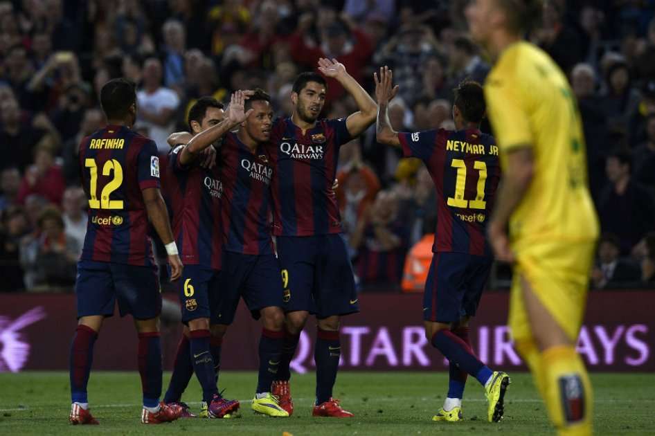 Barcelona venció 6-0 a Getafe y se afianza en el primer lugar de la Liga de España. Foto: AFP
