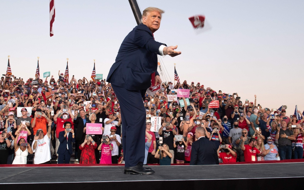 Orlando Sanford International Airport in Sanford, Florida. Trump 2020