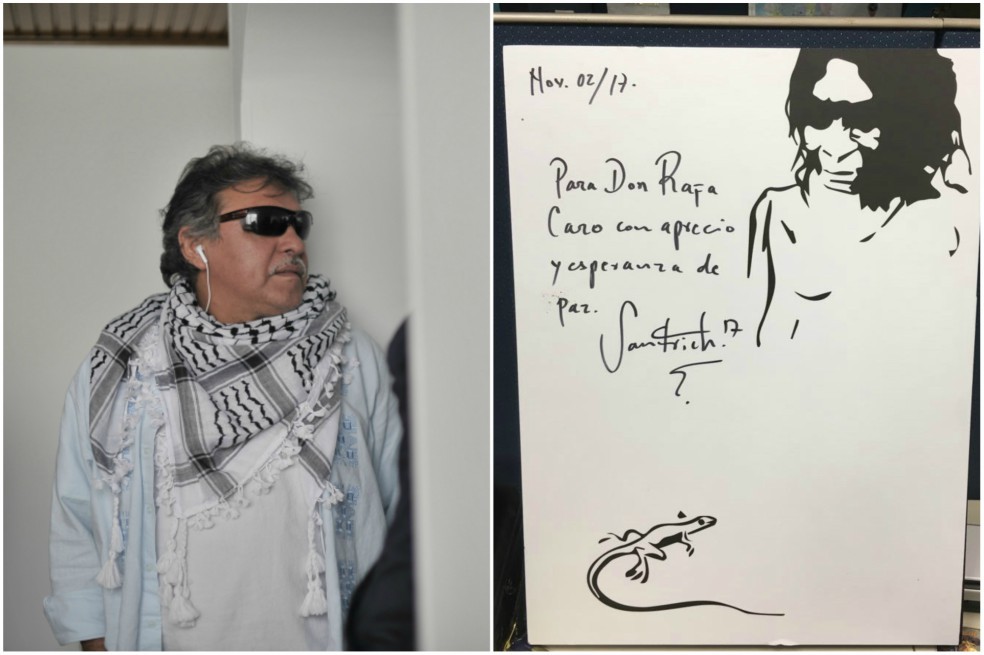 Este es el cuadro que “Santrich” le habría mandado al capo Rafael Caro Quintero. / Foto: Óscar Pérez. Cuadro: cortesía Fiscalía