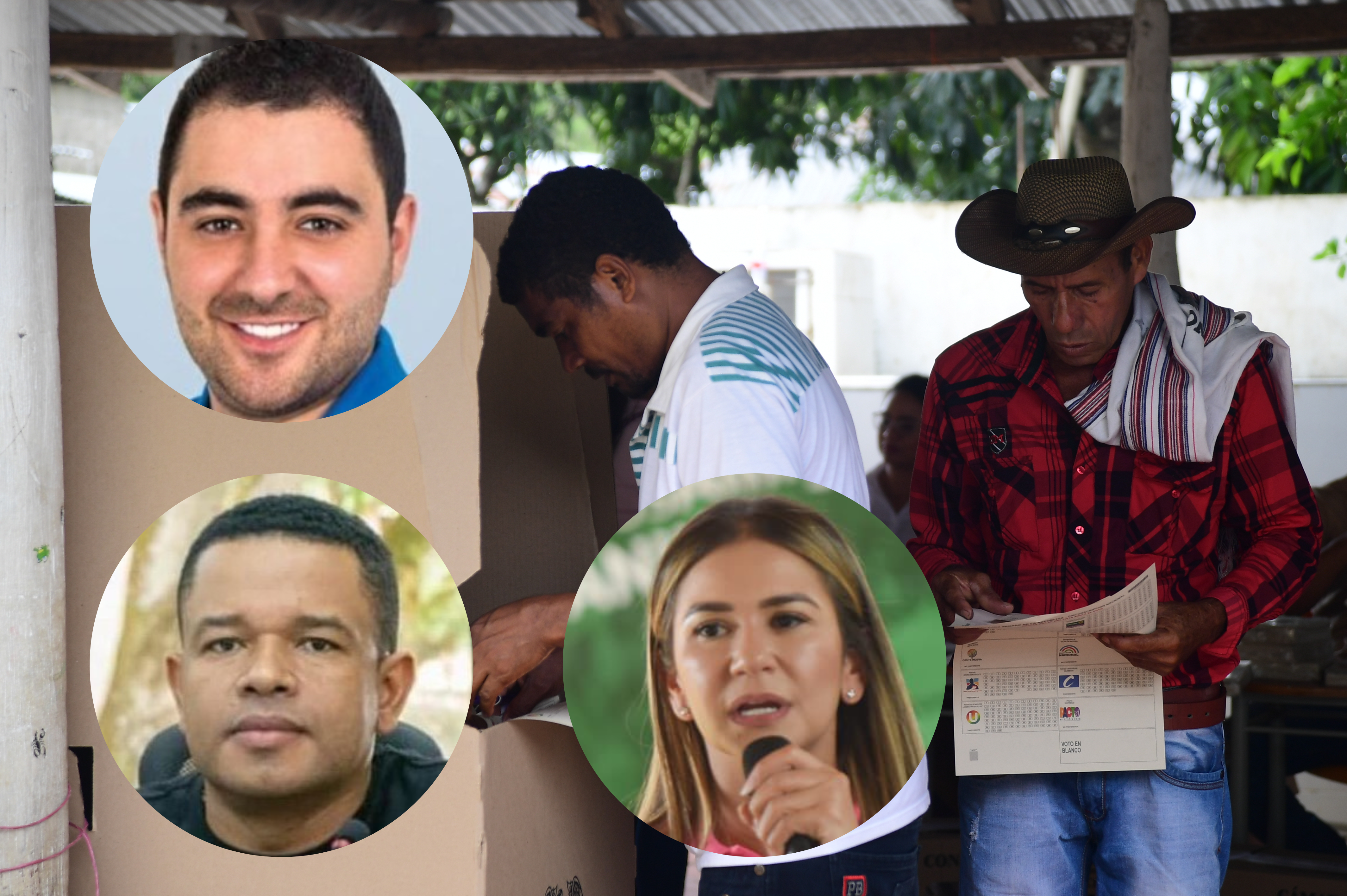 Yamil Arana, Yahir Acuña y Elvia Milena Sanjuan.