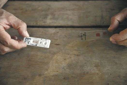 Pruebas rápidas para la malaria.