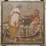 Mosaico erótico robado en la Segunda Guerra Mundial reaparece y regresa a Pompeya