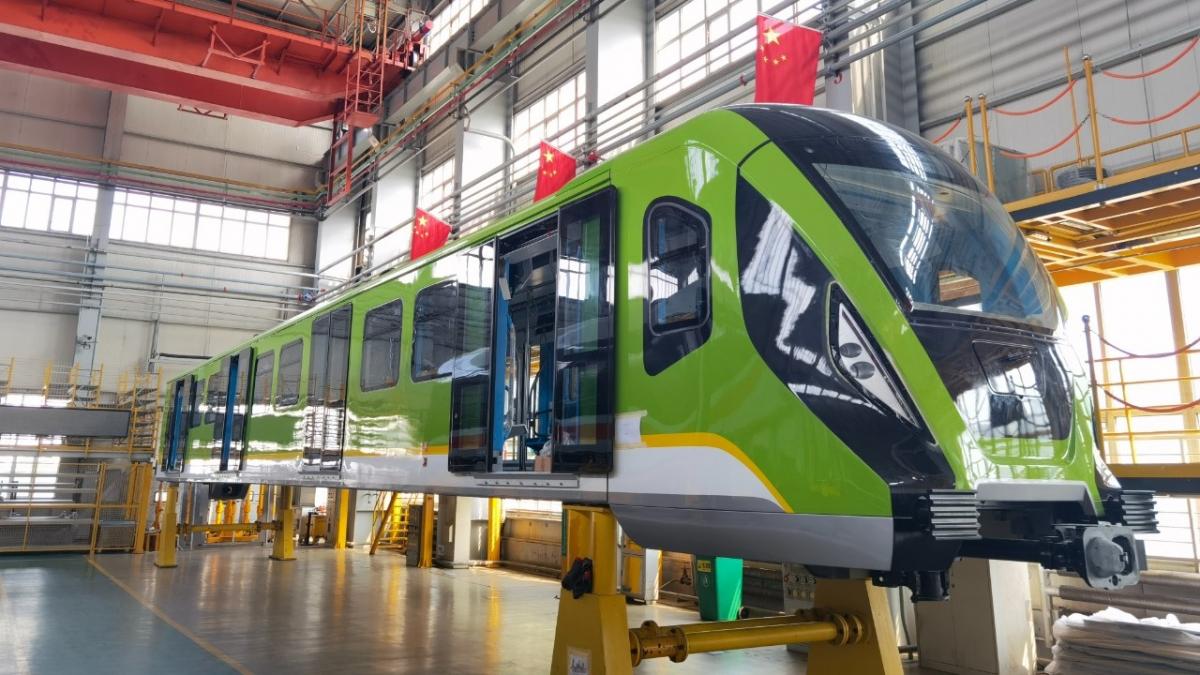 Primer vagón del metro de Bogotá.