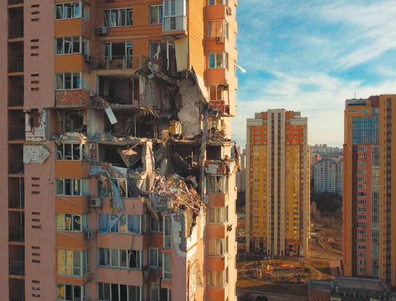 Las imágenes de Kiev, hoy, recuerdan las escenas vistas en las guerras de Chechenia en la década del 90. / AFP