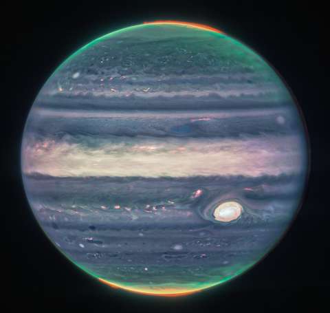 Foto: así son los colores reales de la atmósfera de Júpiter