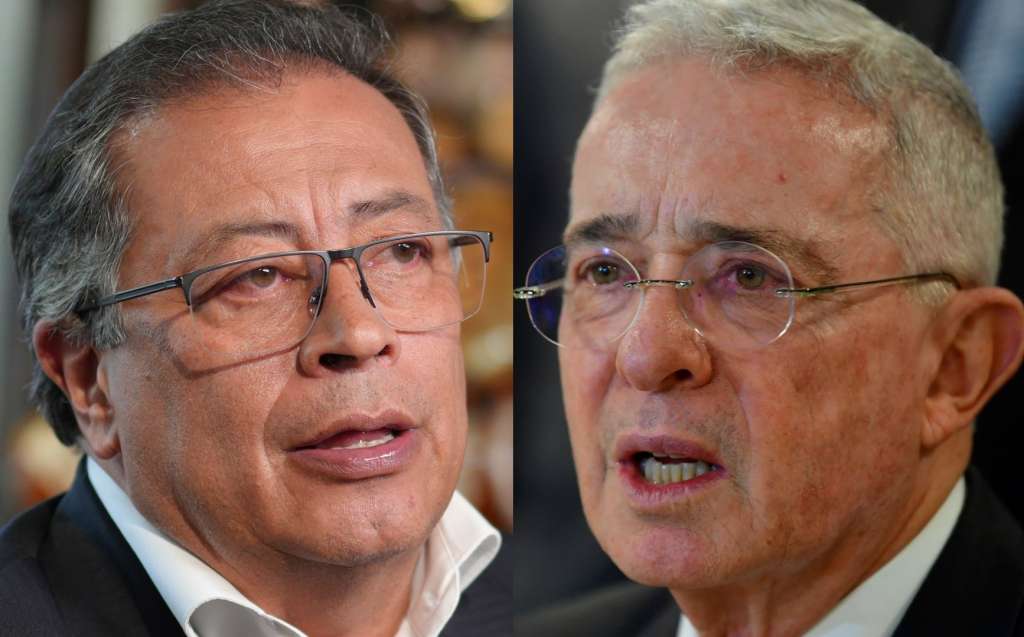 Presidente Gustavo Petro y expresidente Álvaro Uribe.