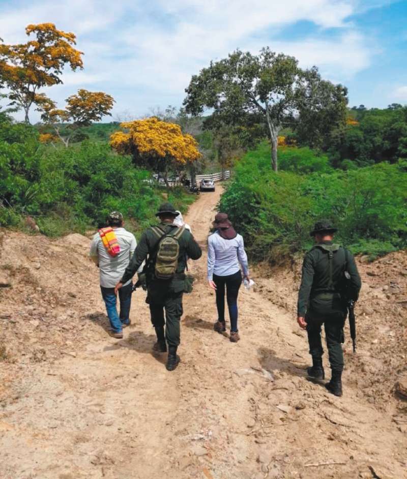 La inspección de Policía local brinda acompañamiento a los jueces.