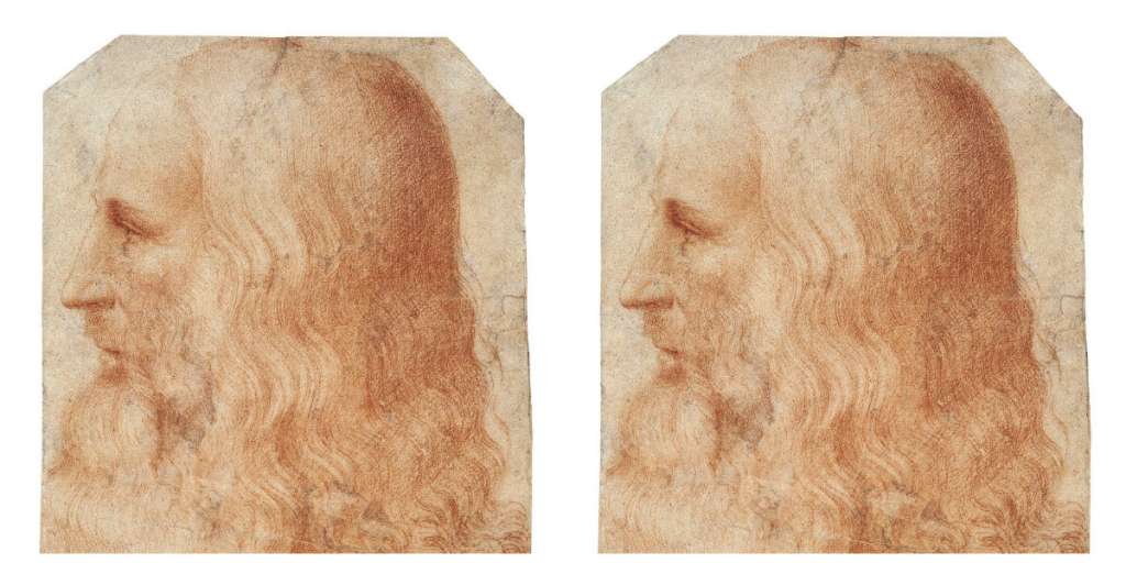 Fotografía facilitada por el fondo de la Colección Real de su Majestad la Reina Isabel II 2019 que muestra un retrato de Leonardo Da Vinci atribuido a Francesco Melzi (1491-1570) que se expone por primera vez al público.