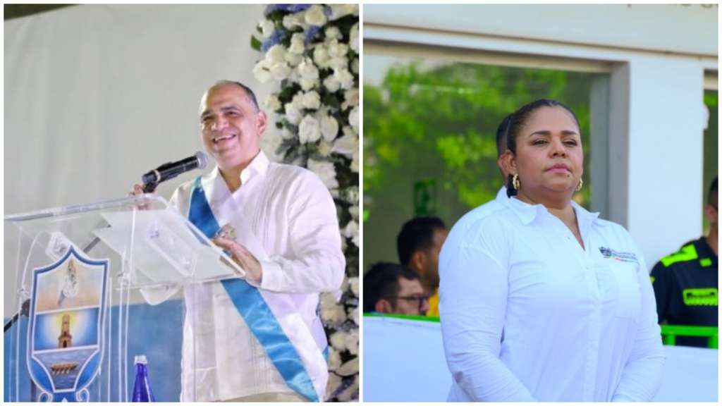 El alcalde de Santa Marta, Carlos Pinedo, y la gobernadora encargada del Magdalena, Ingris Padilla, mantienen posturas opuestas sobre las obras frenadas en la ciudad.