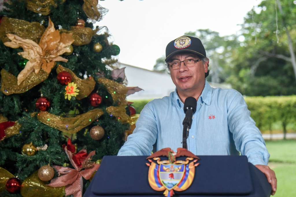 Imagen del presidente Gustavo Petro durante su alocución de Navidad./ Cortesía Presidencia de la República.