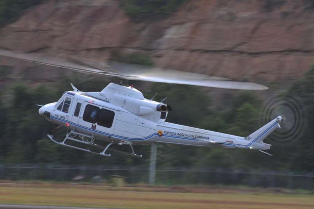 (Imagen de referencia) El helicóptero hacia un recorrido entre Melgar (Tolima) y Madrid (Cundinamarca). / Cortesía Fuerza Aérea