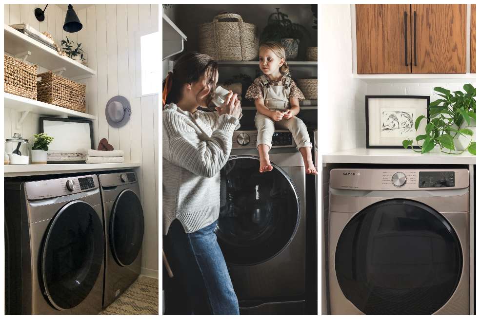 Samsung lanzó su nueva línea de lavadora y secadora color champagne.