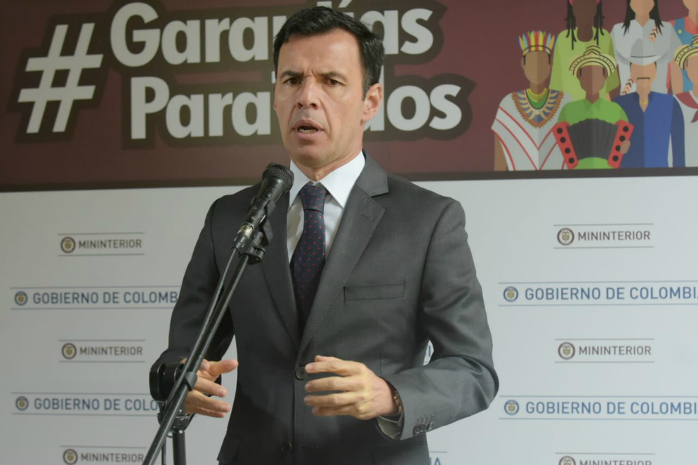El ministro del Interior, Guillermo Rivera, pidió a los ciudadanos seguir denunciando cualquier práctica irregular que se presente antes y durante el debate electoral del próximo domingo, 27 de mayo. / Ministerio del Interior