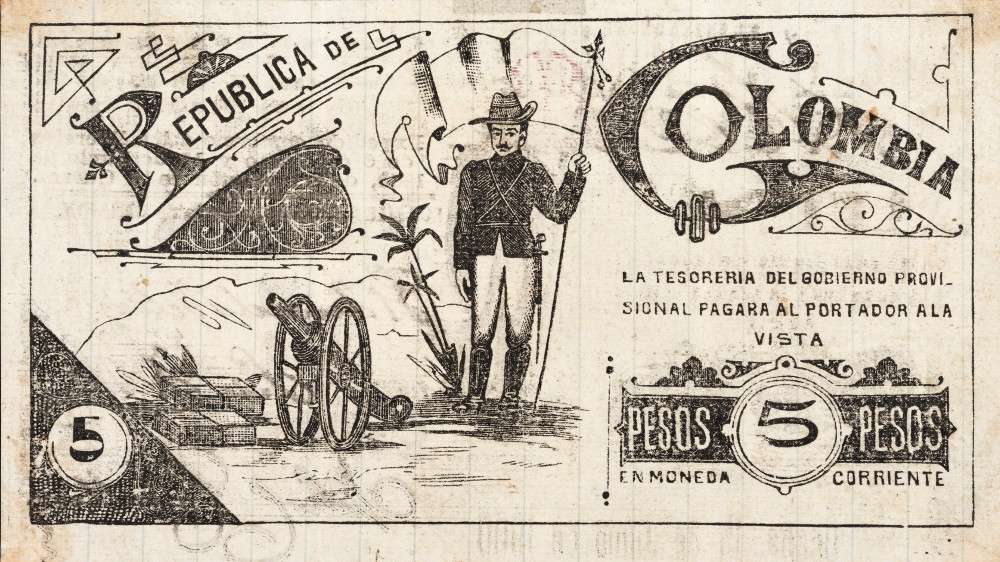 Banco de la RepúblicaAsí mismo, el billete de $10.000 impreso en 1992 (en conmemoración a los 500 años de llegada de los españoles a América) fue el primero de su denominación en el país. La imagen principal era el rostro de una mujer Embera, decorado con embarcaciones y figuras representativas quimbayas, y en su respaldo, homenajeaba a las aves nacionales. Estos billetes fueron considerados unos de los más hermosos por su diseño, que estuvo a cargo de Liliana Ponce de León. Sin embargo, salieron rápidamente de circulación a causa de un robo al Banco de la República de Valledupar; luego de este suceso, se conocieron popularmente como “vallenatos”.