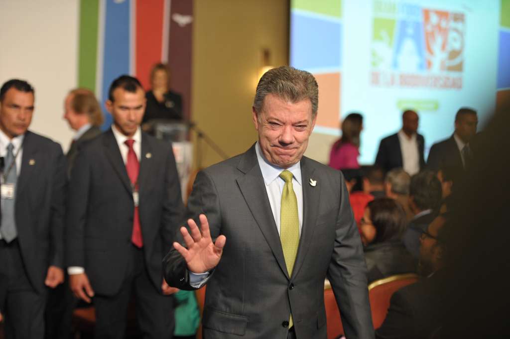 Presidente de Colombia, durante el Gran foro de Biodiversidad.