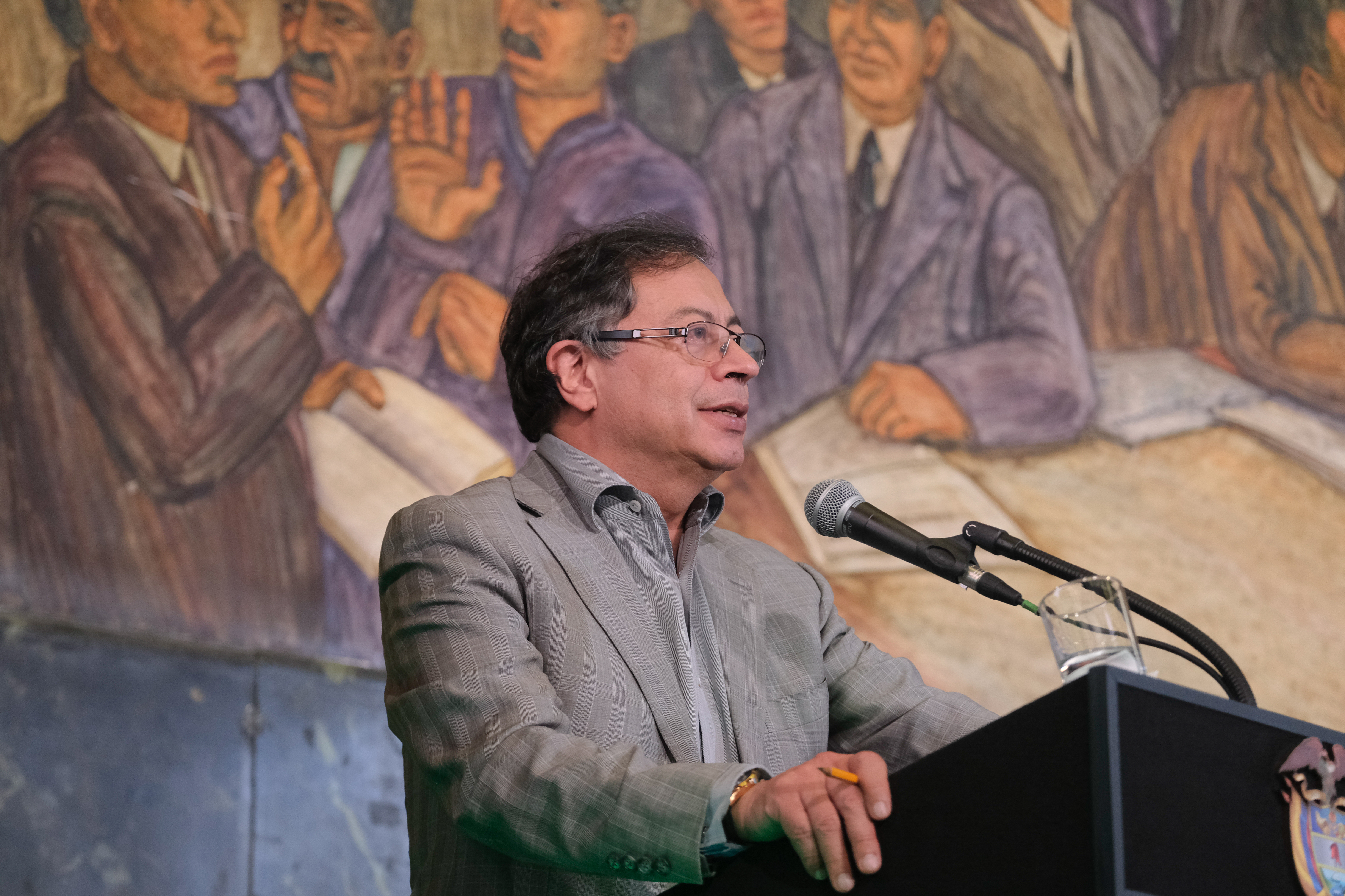 Presidente Gustavo Petro en el encuentro organizado por Proantioquia.