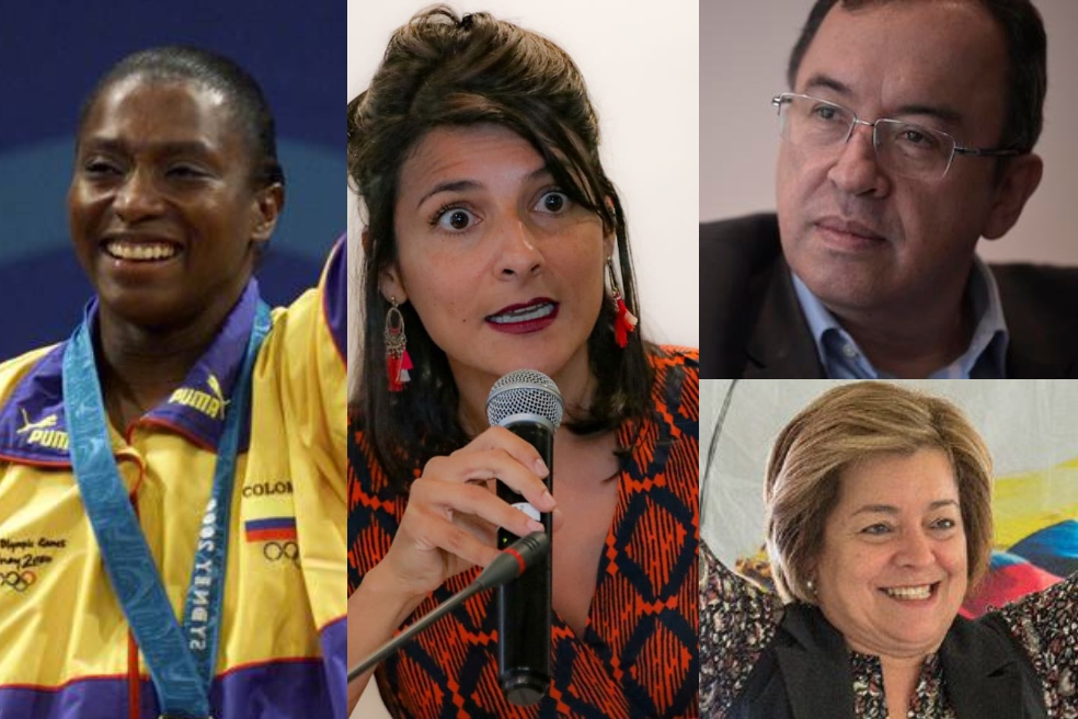 De izquierda a derecha: María Isabel Urrutia, Irene Vélez, Alfonso Prada y Gloria Inés Ramírez.