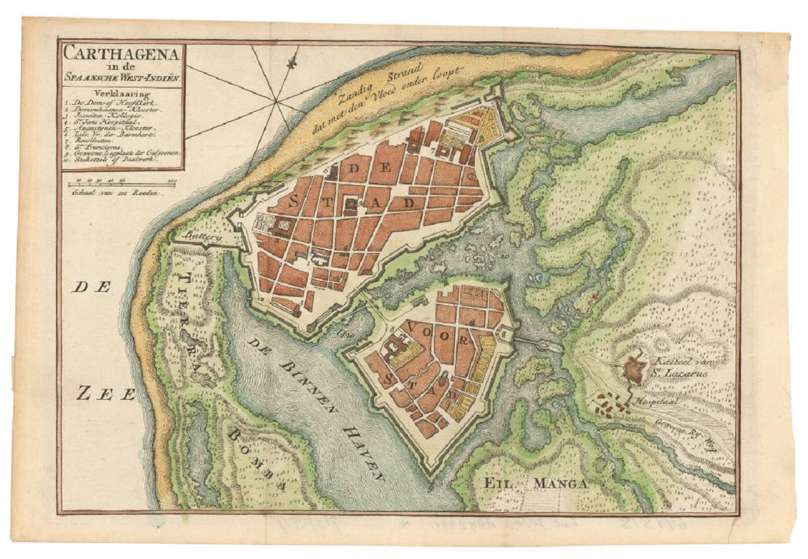 Mapa de Cartagena de 1764.