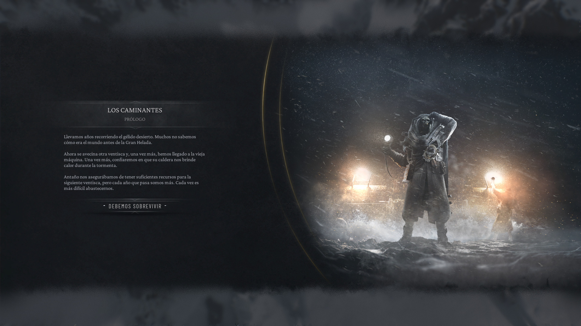 Inicio del primer capitulo del modo de juego campaña de Frostpunk 2 en PC.