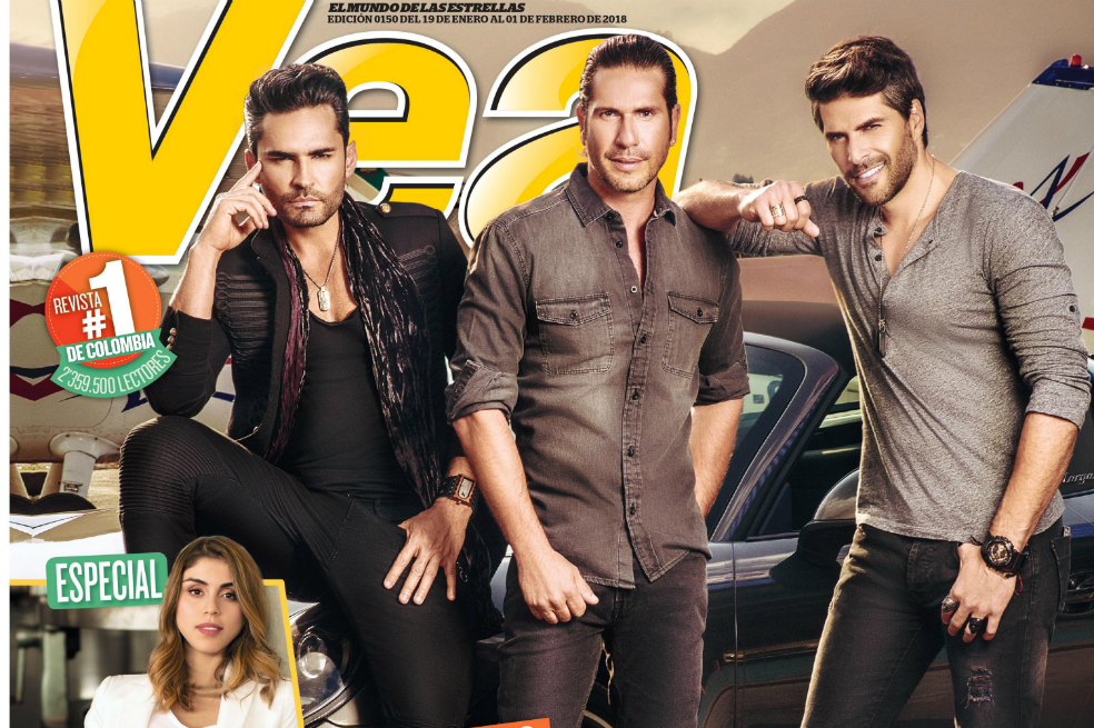 Fabián Ríos, Gregorio Pernía y Juan Pablo Llano en la portada de la Revista Vea. / Revista Vea