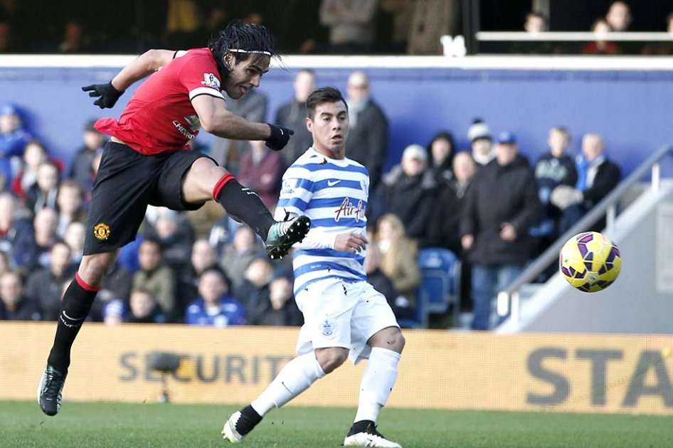 Radamel Falcao en el juego contra el Queens Park Rangers. Foto: AFP