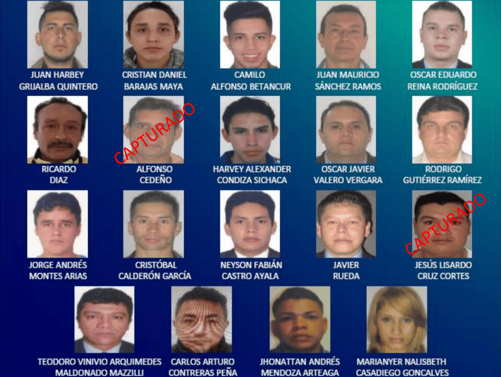 Cartel de los más buscados por delitos sexuales en Bogotá.