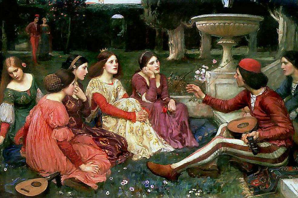 La pintura "A Tale from the Decameron", de John William Waterhouse. / Cortesía