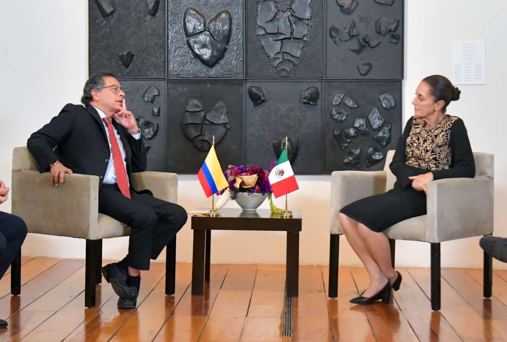 Presidente Gustavo Petro y presidenta electa de México, Claudia Sheinbaum.