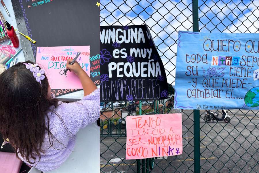 “Las niñas existimos”: así fue la manifestación artística frente al ICBF liderada por niñas