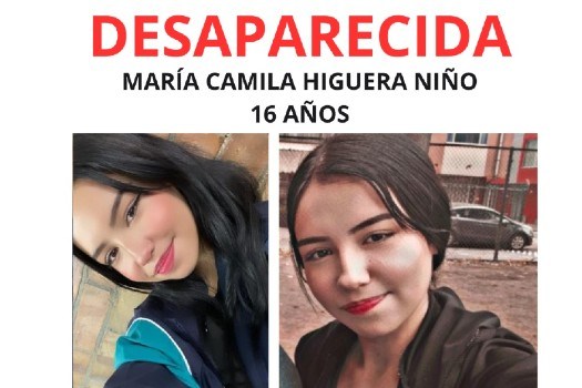 Familia busca a María Camila Higuera, menor que completa 5 días desaparecida