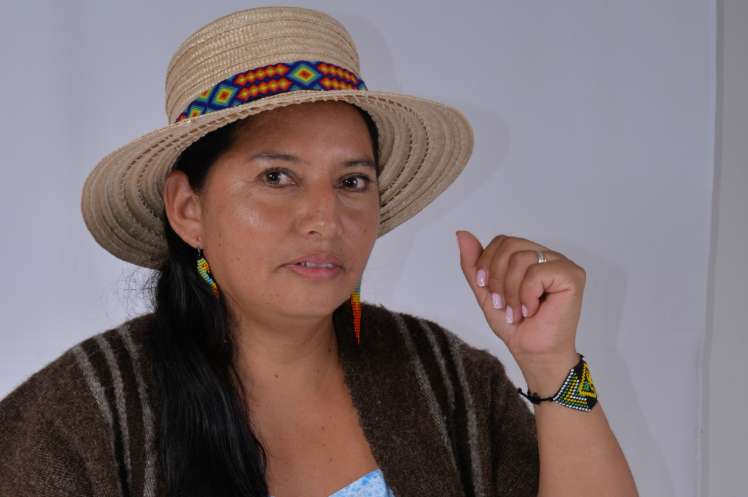 Luz Edith Chilo, indígena nasa candidata por la FARC a la Alcaldía de Caldono, en el Cauca. / Archivo particular
