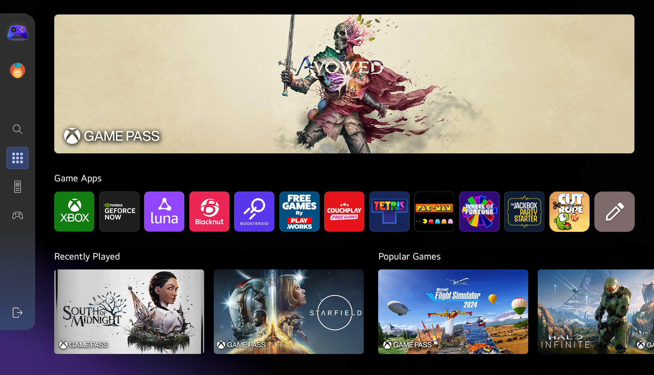 Ahora es posible jugar al catálogo de Xbox Game Pass desde un televisor de LG, y casi cualquier otro dispositivo con una pantalla y un control.