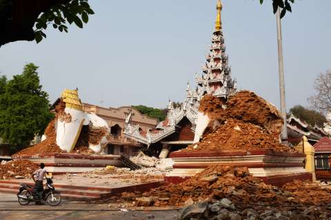 Los centros culturales y religiosos afectados por el terremoto en Myanmar