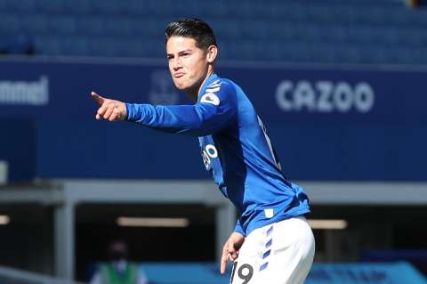 El Everton de James Rodríguez llega motivado para el derbi ante Liverpool