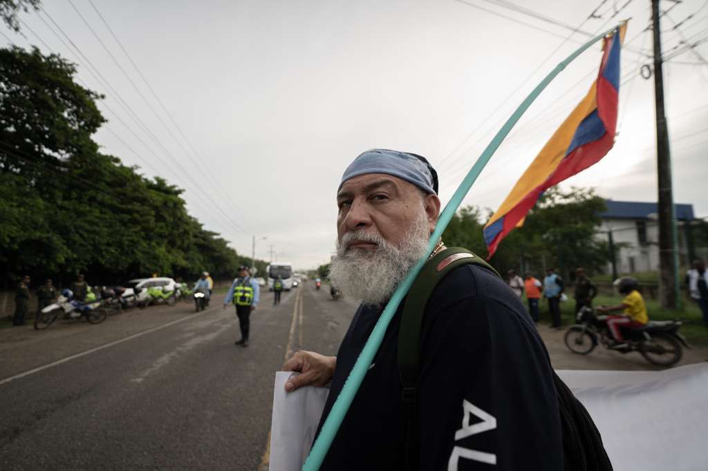 Félix Flores Roca viajó desde Ecuador para liderar la protesta en Mamonal.