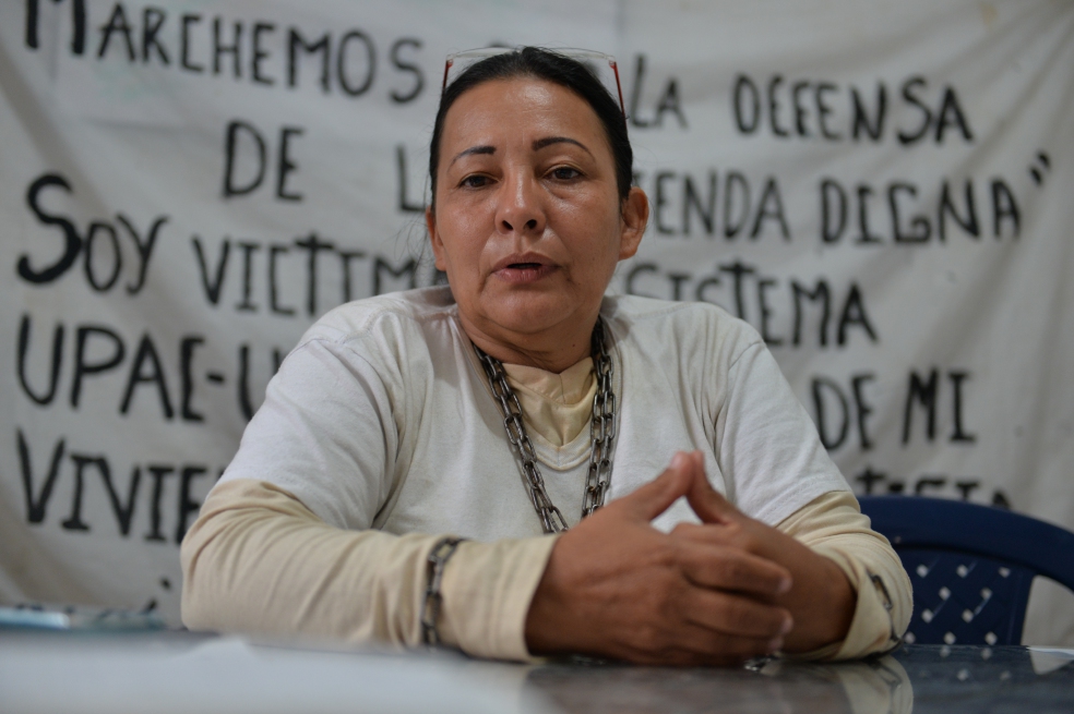 Olga Caicedo recorrió a pie 446 kilómetros junto con su hermana, su cuñado y un amigo. / Jhonatan Ramos